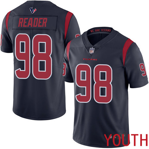 Houston Texans Limited Navy Blue Youth D J  Reader Jersey NFL Football #98 Rush Vapor Untouchable->youth nfl jersey->Youth Jersey